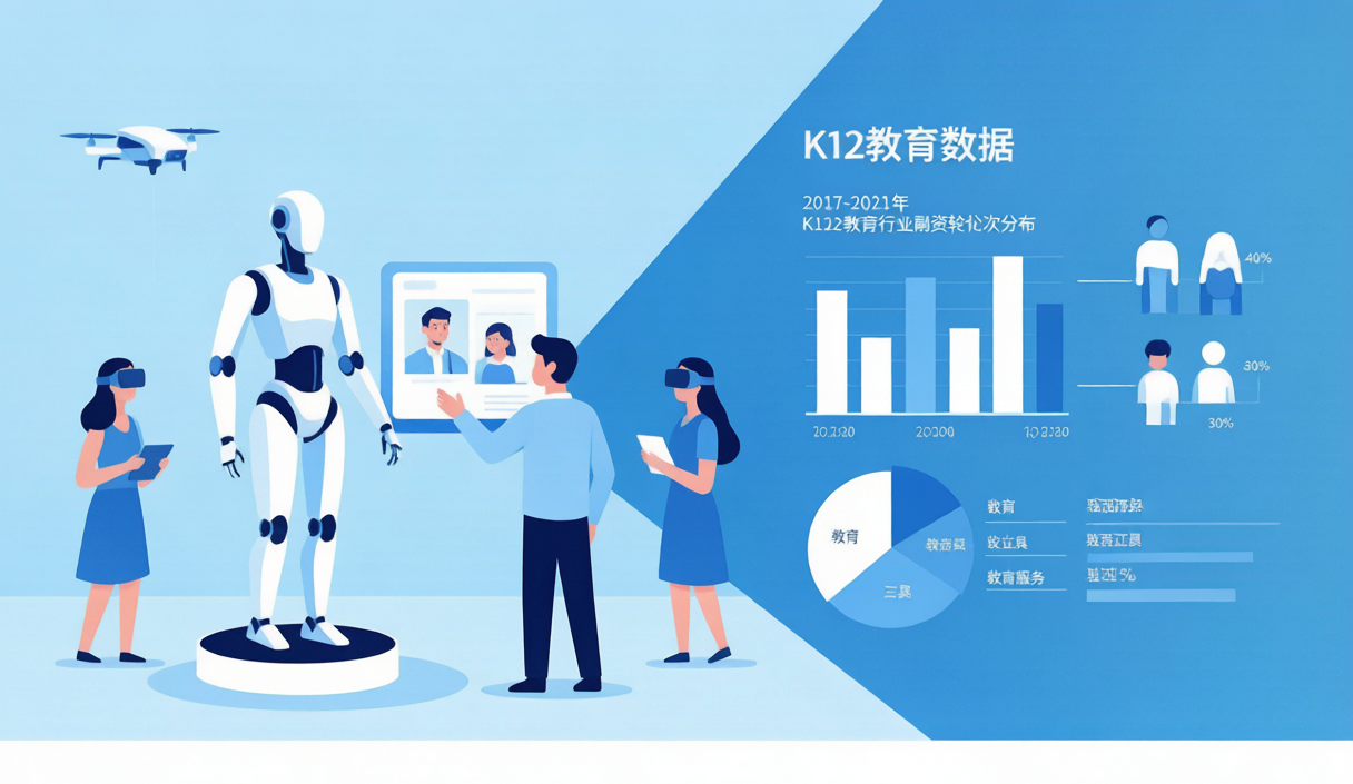封面：投资人与产品经理盯着一块屏幕，屏幕上是从错题归因出的知识漏洞地图